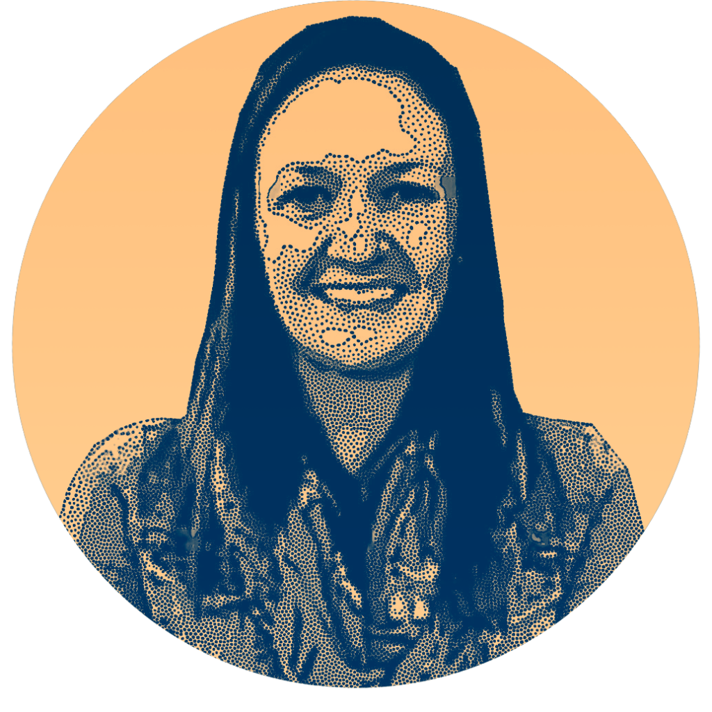 Portrait illustration of Dr. Samantha Kramer, University of Central Oklahoma