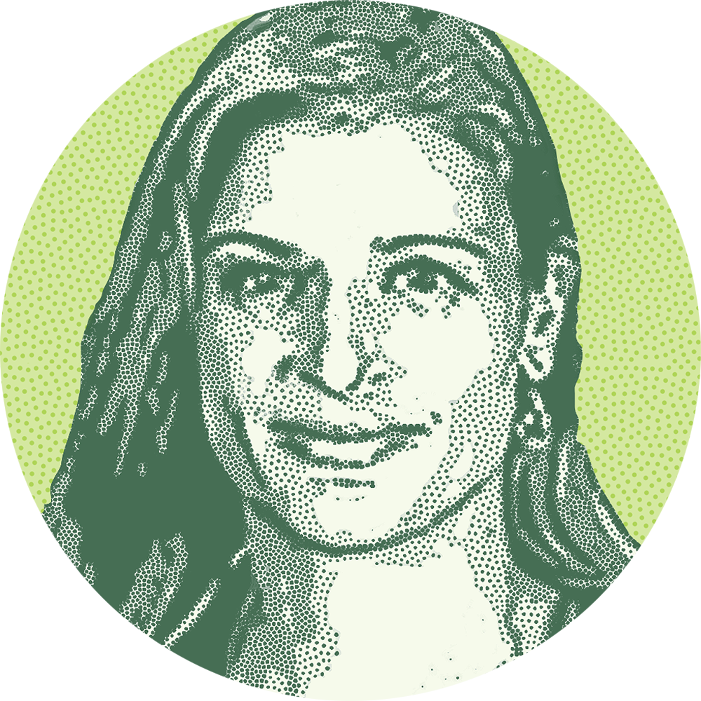 Portrait illustration of Julia Carlo, Northeastern State University