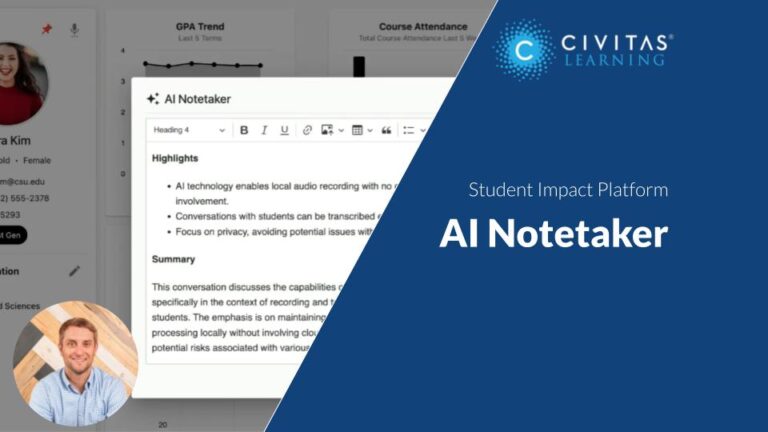 Simplify Advising Workflows with Civitas Learning’s AI Notetaker