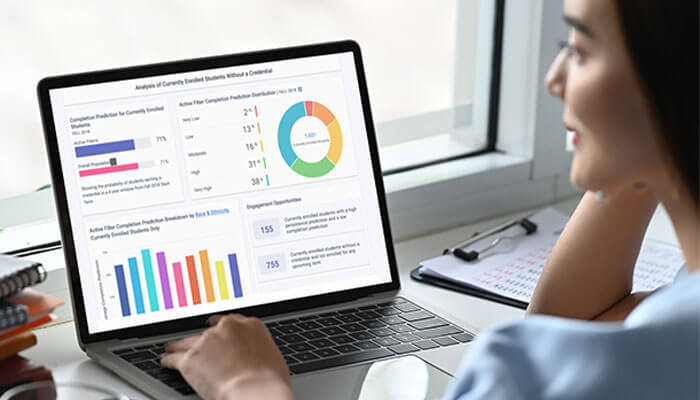 Civitas Learning Student Impact Platform viewed on a laptop screen